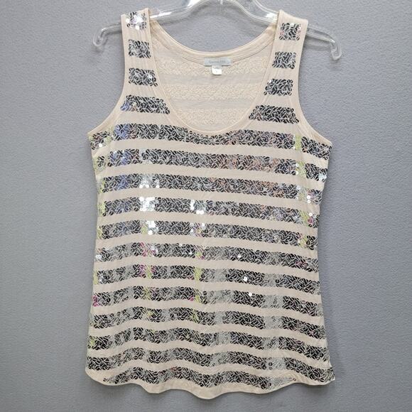 GARNET HILL SEQUINED TANK TOP, SIZE S - Picture 2 of 7